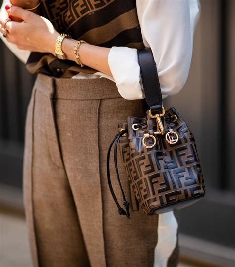 fendi bucket bag outfit|fendi bucket bag used.